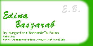 edina baszarab business card